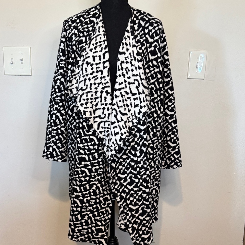 Stylish Black and White Women's Coat